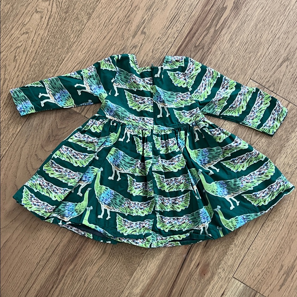Pink Chicken Teal and Green Floral Dress - Picture 5 of 5
